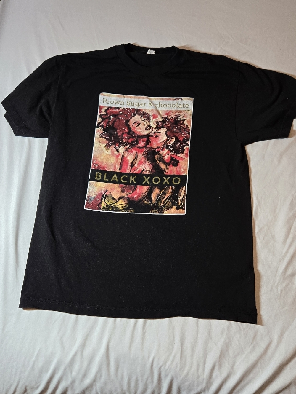 Brown Sugar and Choclate Black XOXO Tshirt Mens Size Large